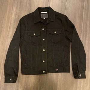 Black denim jacket. Like new
